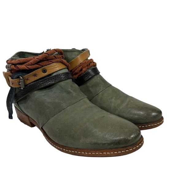 A.S.98 Shoes - A.S. 98 leather ankle boots airstep strappy vintaged leather 38 8